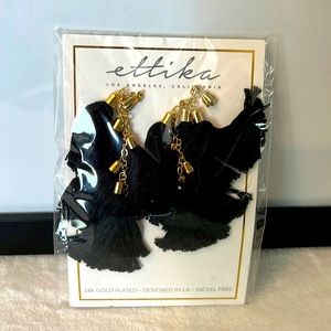 Ettika black dangle earrings. - never opened